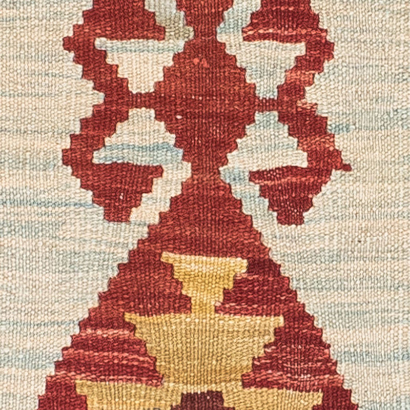 Alfombra de pasillo Alfombra Kelim - Oriental - 206 x 77 cm - beige