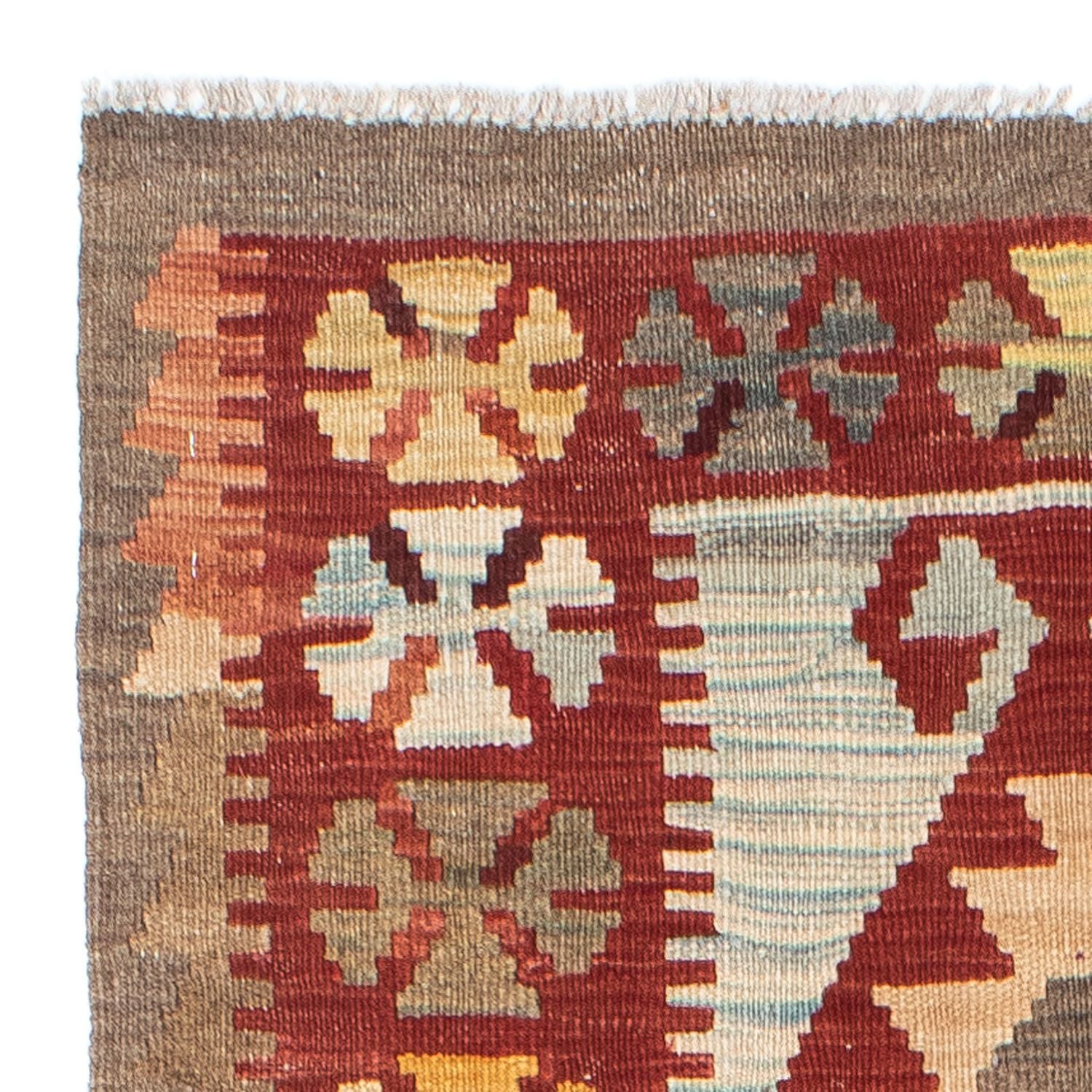 Alfombra de pasillo Alfombra Kelim - Oriental - 206 x 77 cm - beige