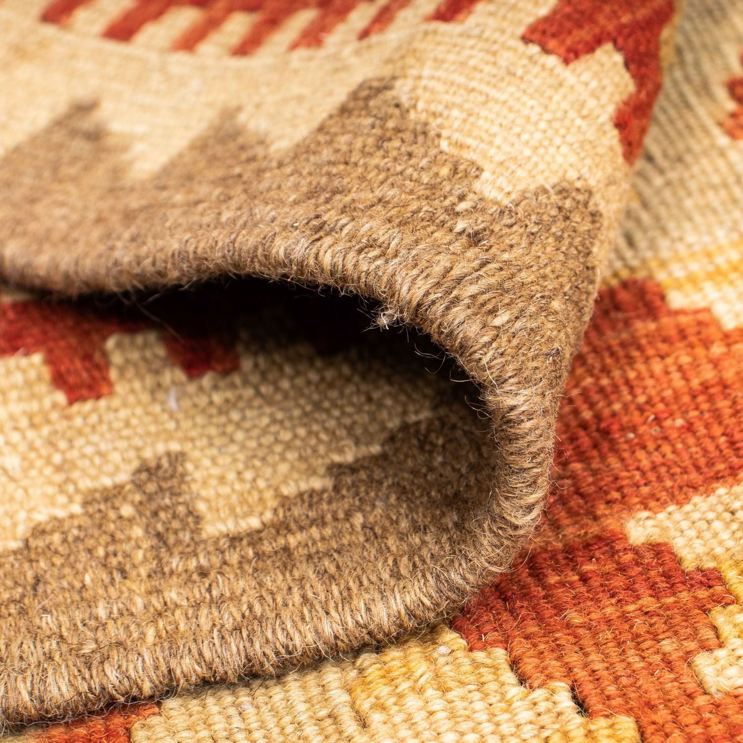 Alfombra de pasillo Alfombra Kelim - Oriental - 200 x 85 cm - beige
