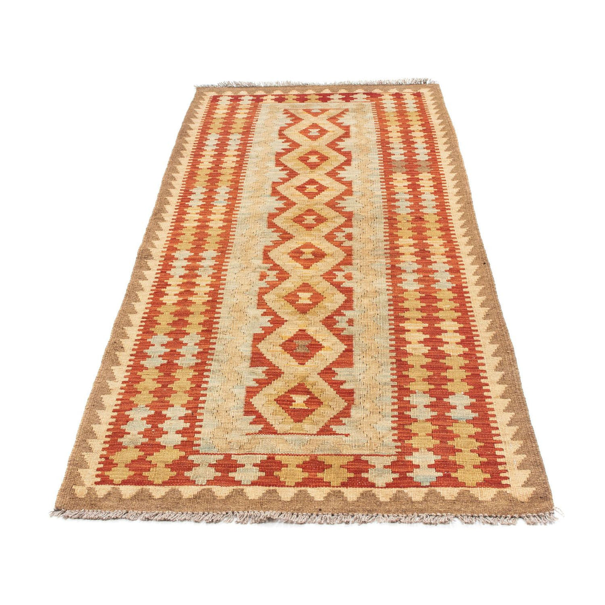 Alfombra de pasillo Alfombra Kelim - Oriental - 200 x 85 cm - beige