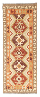 Alfombra de pasillo Alfombra Kelim - Oriental - 203 x 73 cm - beige