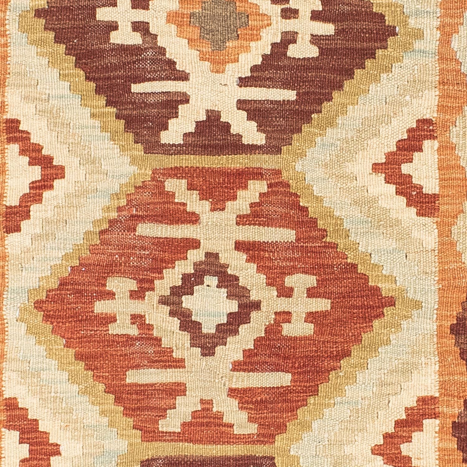 Alfombra de pasillo Alfombra Kelim - Oriental - 203 x 73 cm - beige
