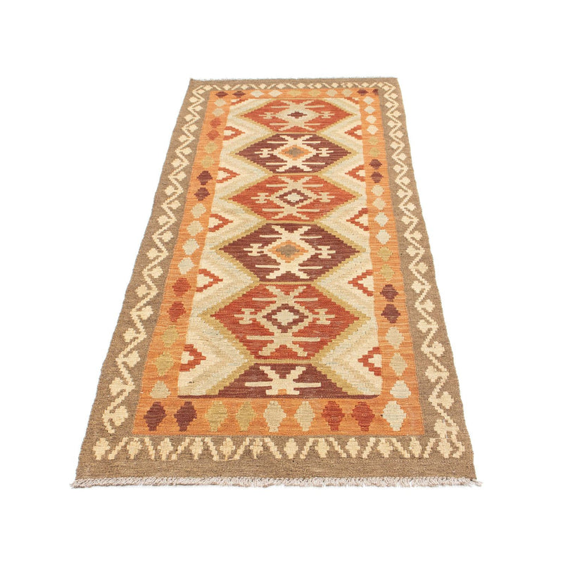 Alfombra de pasillo Alfombra Kelim - Oriental - 203 x 73 cm - beige