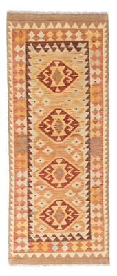 Alfombra de pasillo Alfombra Kelim - Oriental - 189 x 75 cm - marrón claro