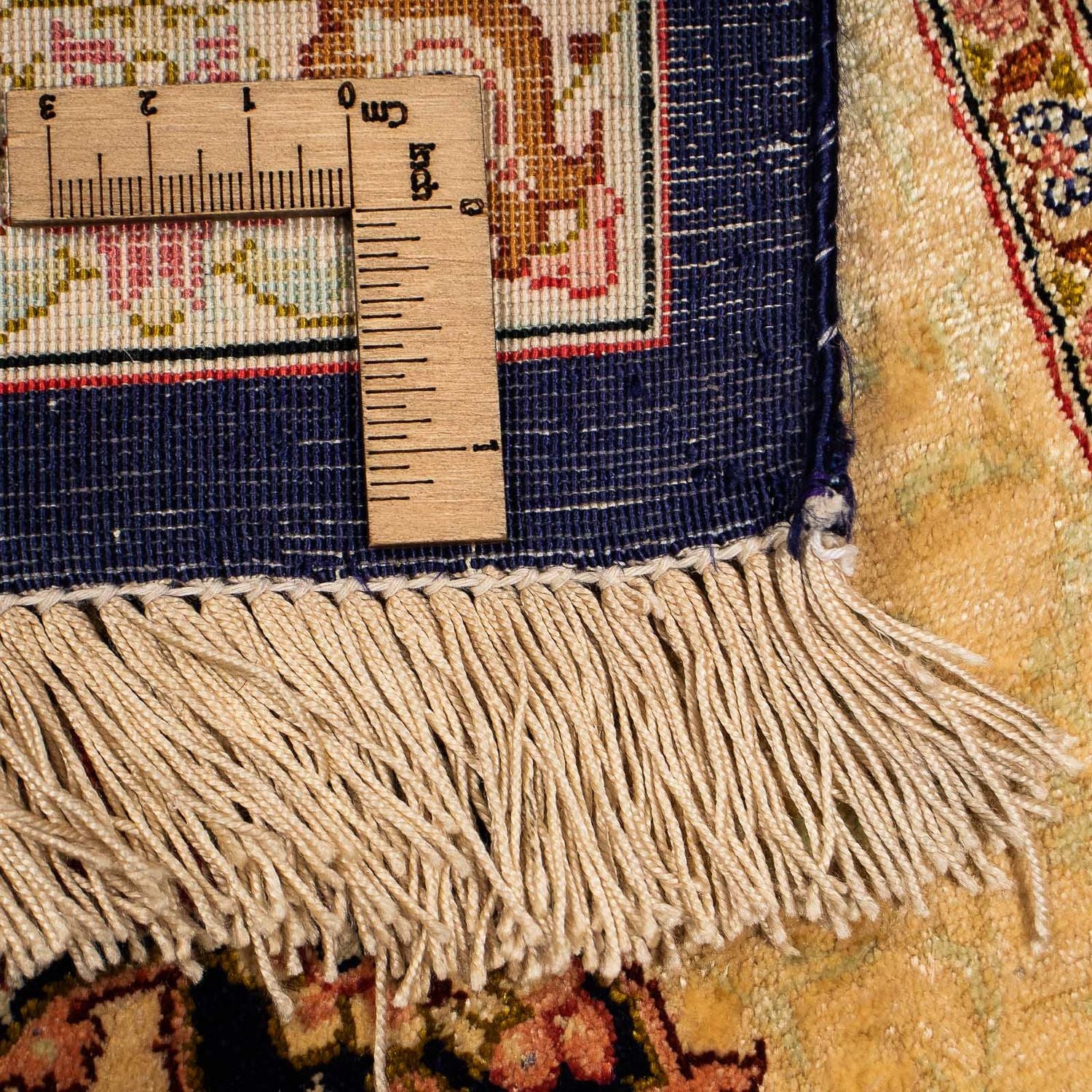 Alfombra de seda - Ghom Seda - Prima - 216 x 132 cm - azul oscuro
