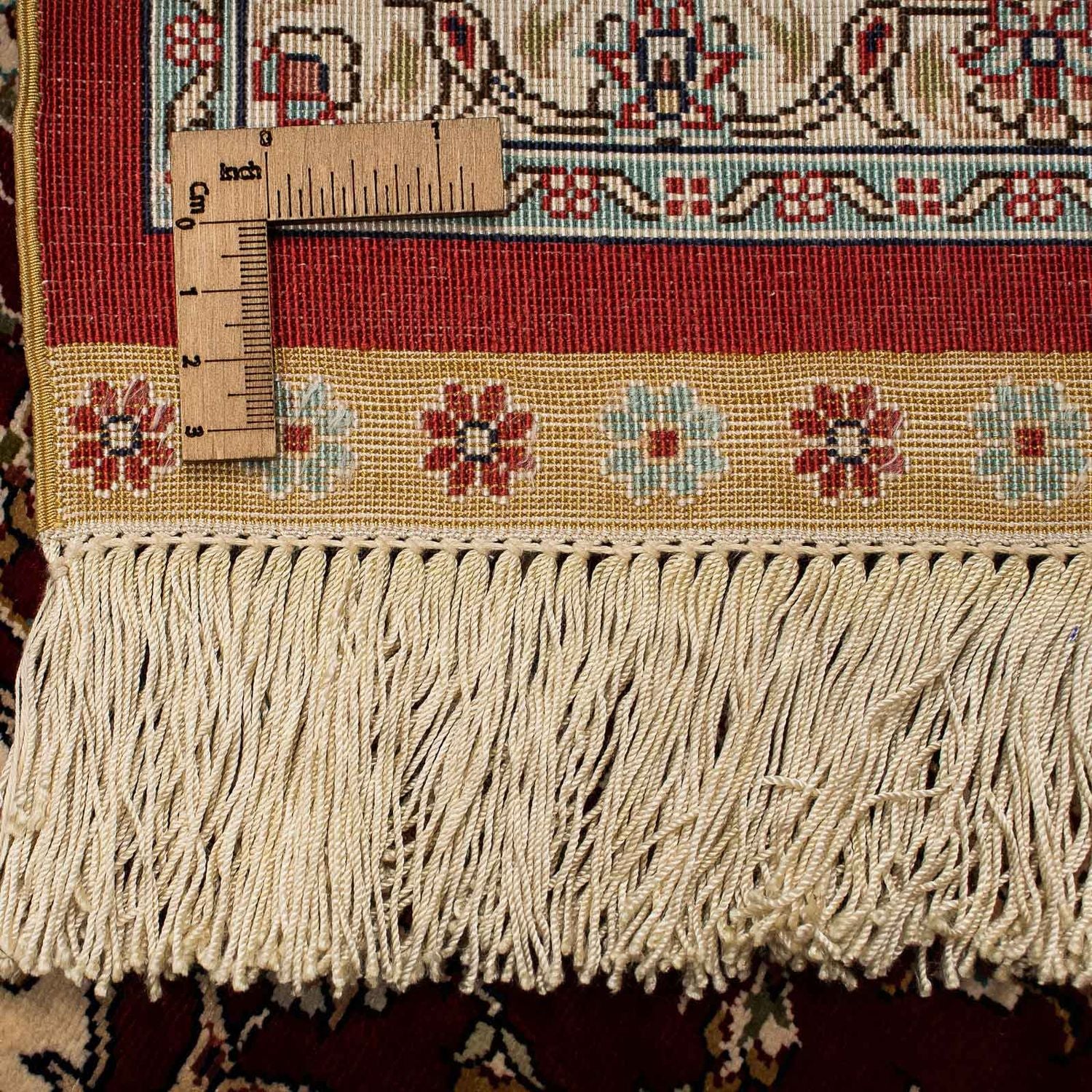 Alfombra de seda - Seda china - 198 x 137 cm - rojo oscuro