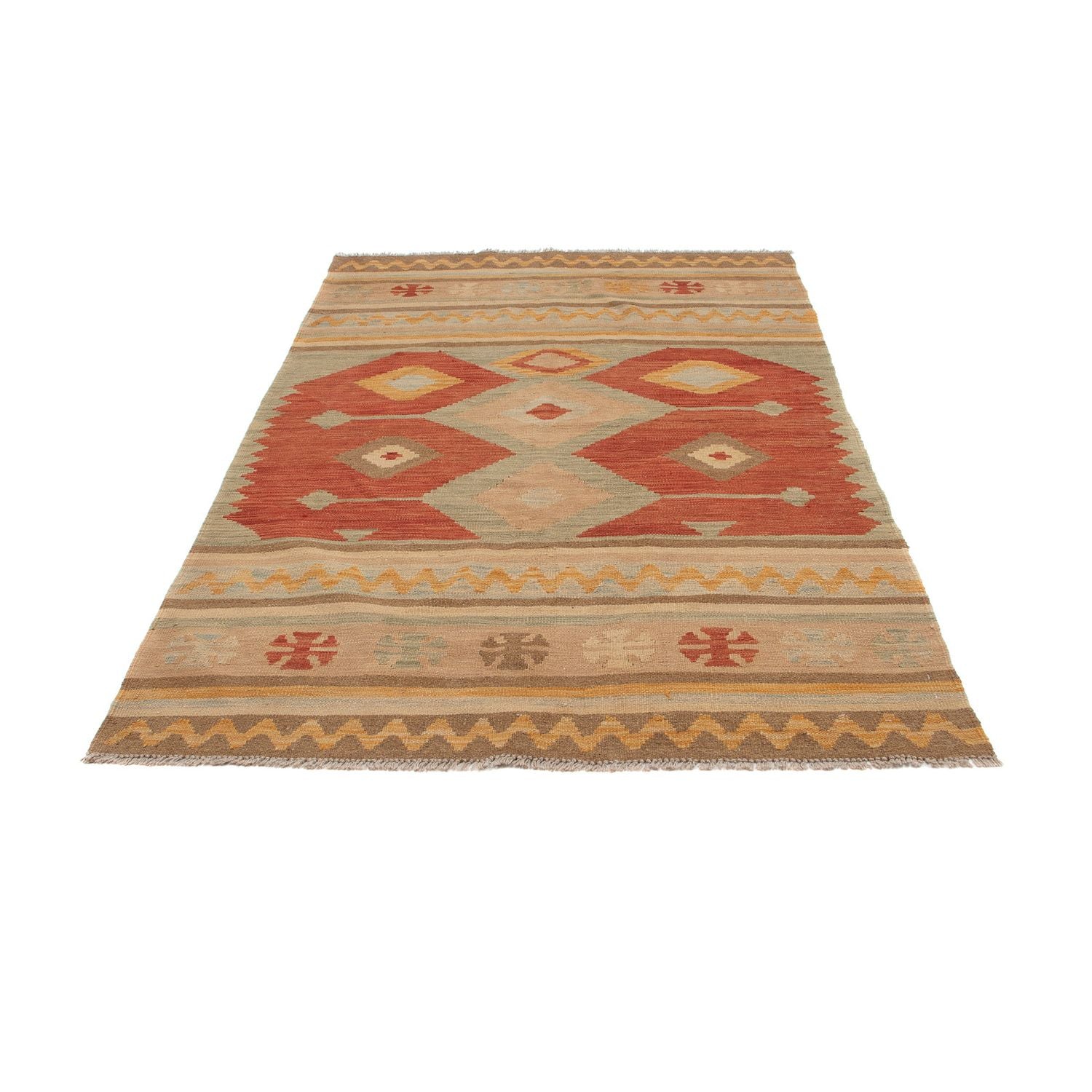 Alfombra Kelim - Splash - 192 x 126 cm - multicolor