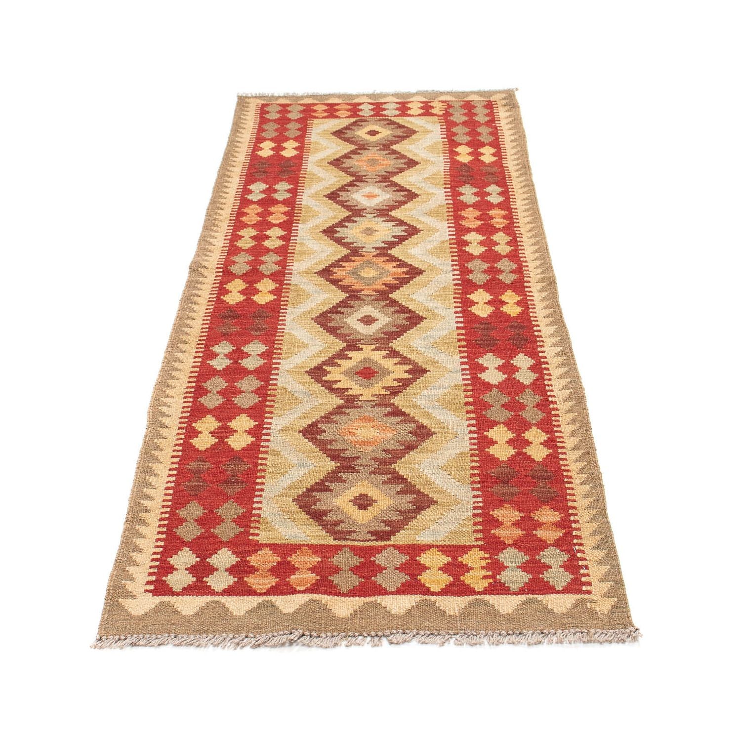 Alfombra de pasillo Alfombra Kelim - Splash - 194 x 69 cm - multicolor