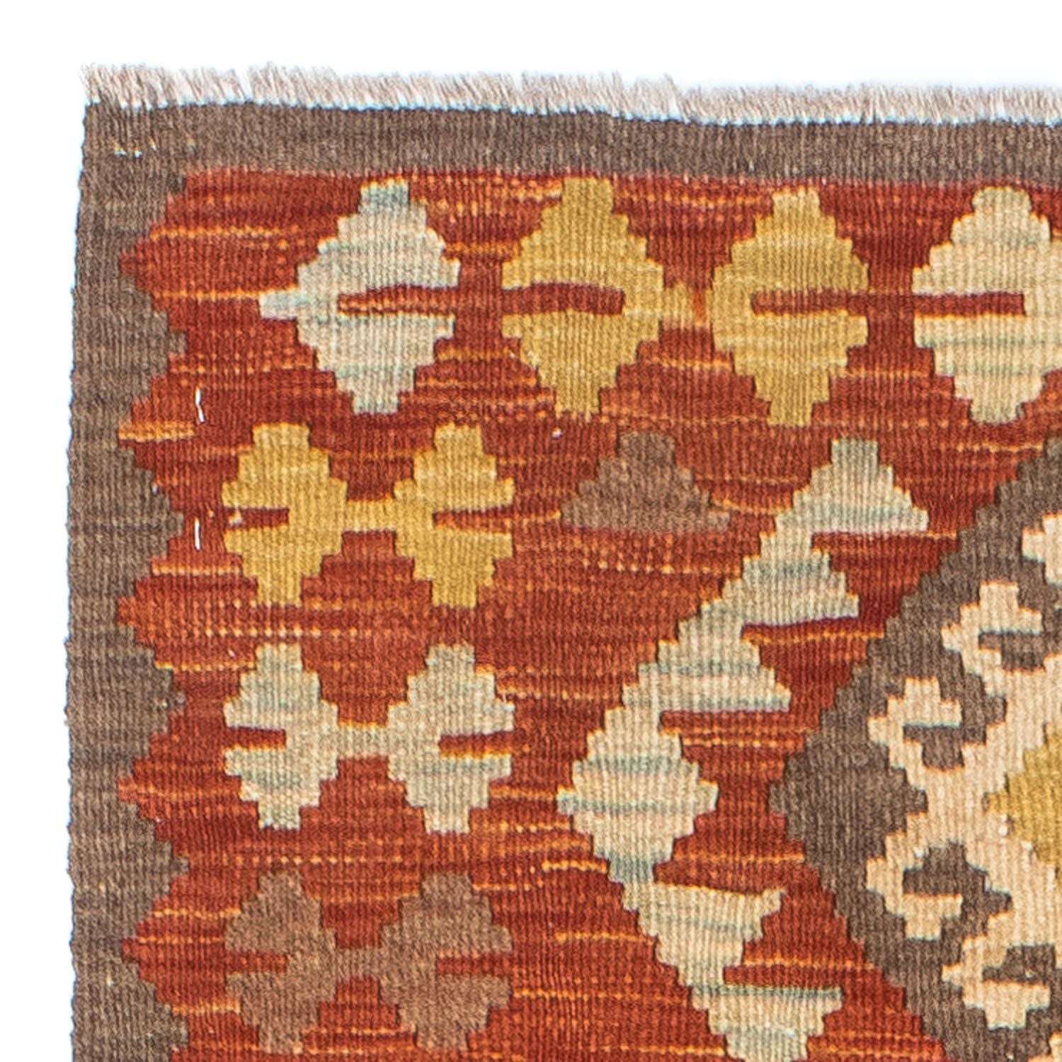 Alfombra de pasillo Alfombra Kelim - Oriental - 205 x 78 cm - óxido
