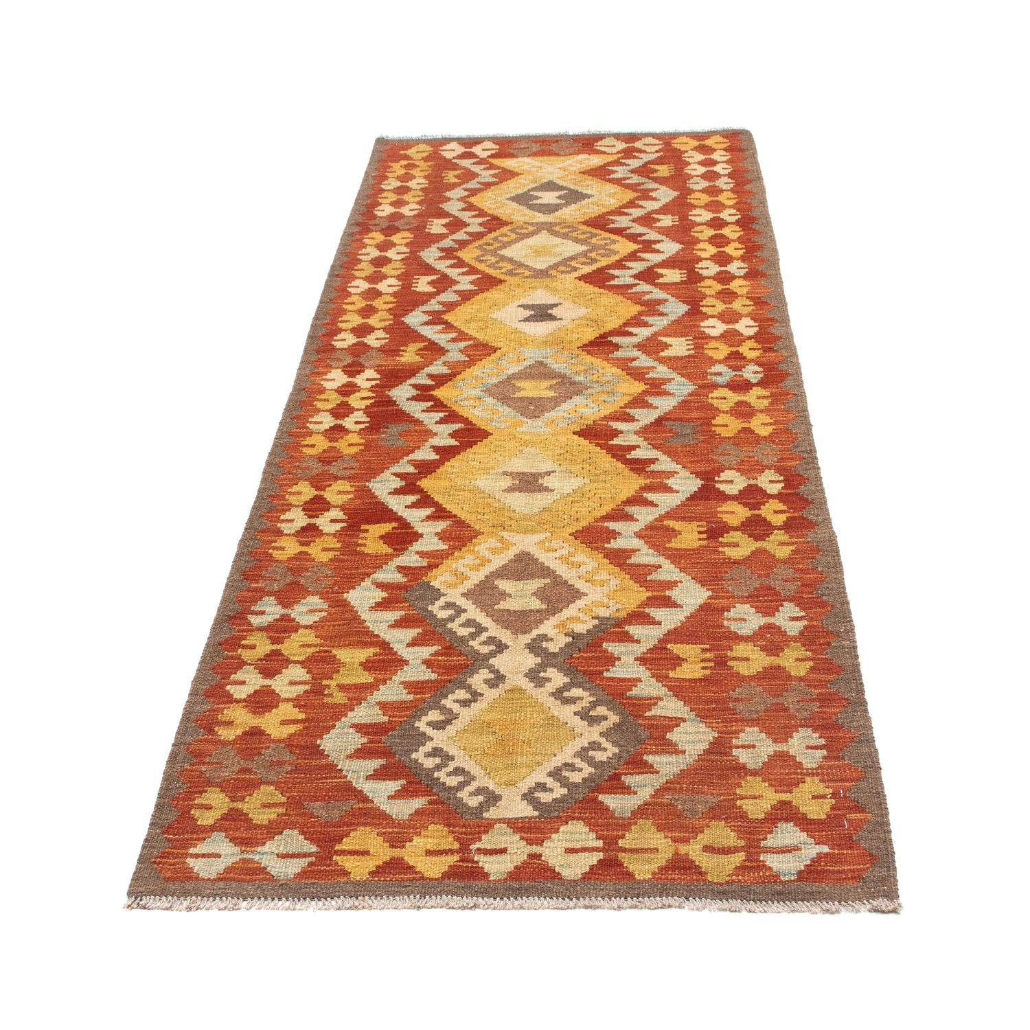 Alfombra de pasillo Alfombra Kelim - Oriental - 205 x 78 cm - óxido
