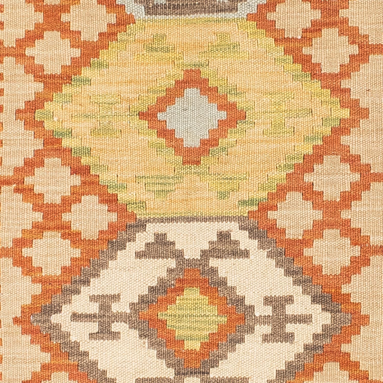 Alfombra de pasillo Alfombra Kelim - Oriental - 202 x 76 cm - beige