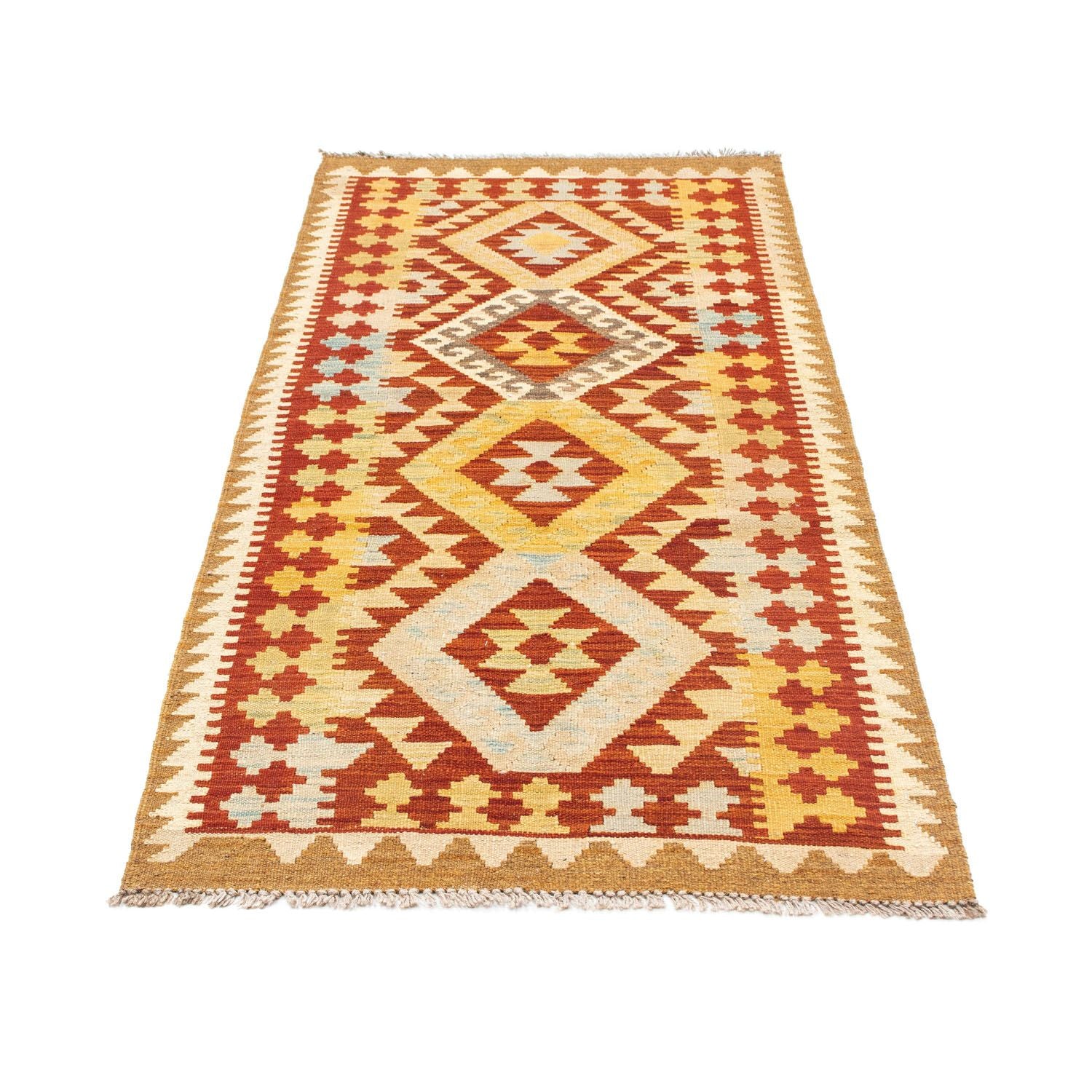 Alfombra de pasillo Alfombra Kelim - Oriental - 183 x 80 cm - beige
