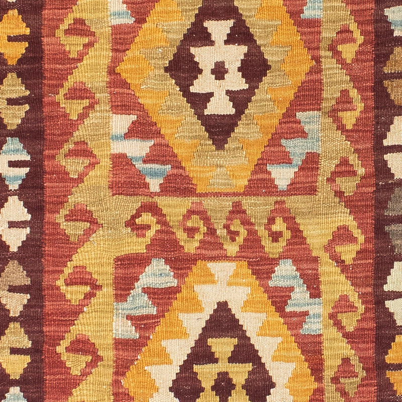 Alfombra de pasillo Alfombra Kelim - Oriental - 204 x 77 cm - rojo