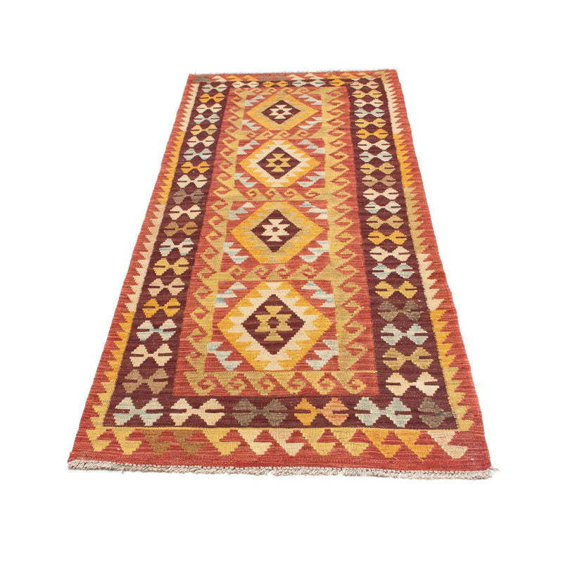 Alfombra de pasillo Alfombra Kelim - Oriental - 204 x 77 cm - rojo