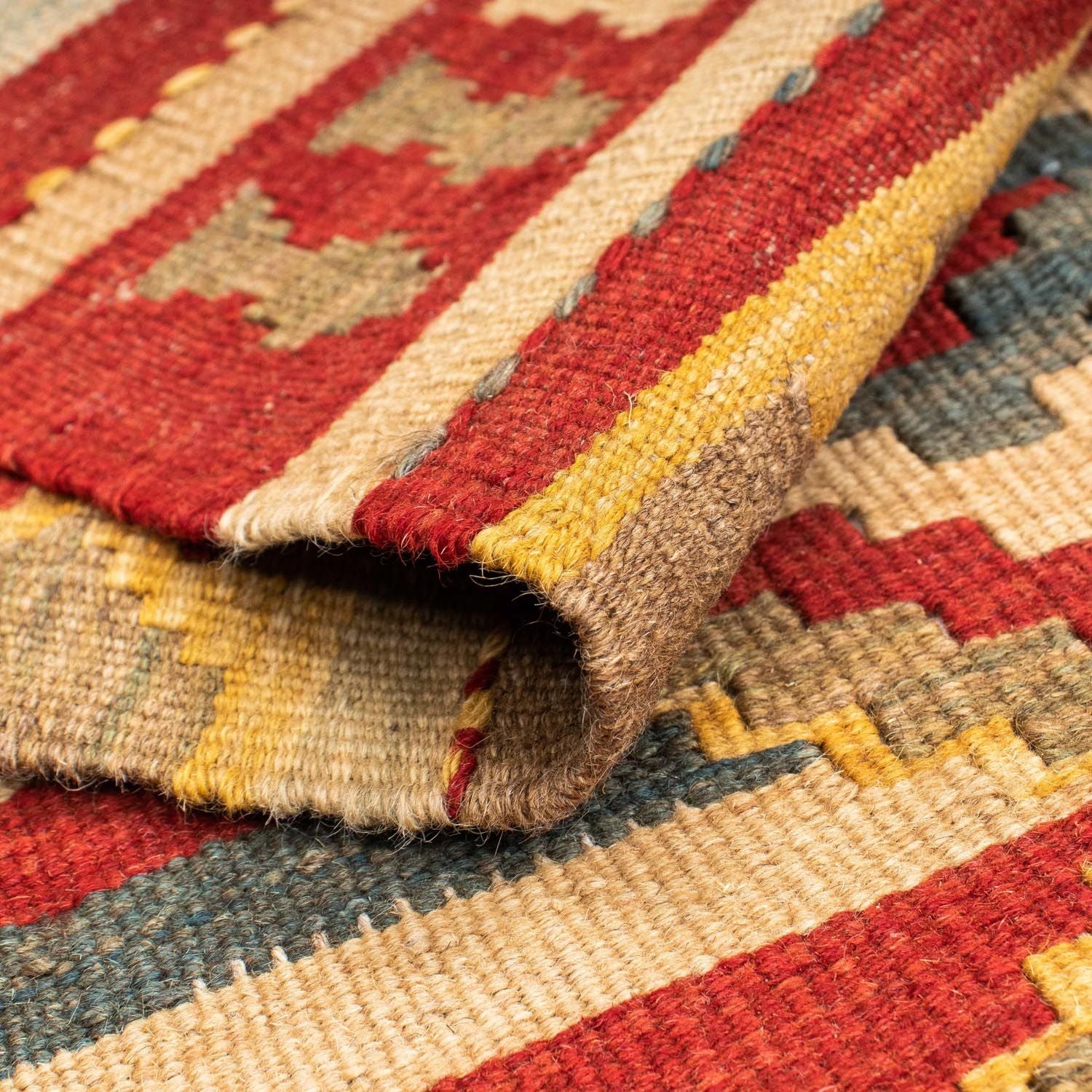 Alfombra de pasillo Alfombra Kelim - Oriental - 204 x 73 cm - multicolor