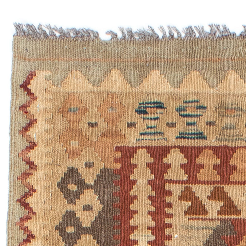 Alfombra de pasillo Alfombra Kelim - Oriental - 201 x 84 cm - beige