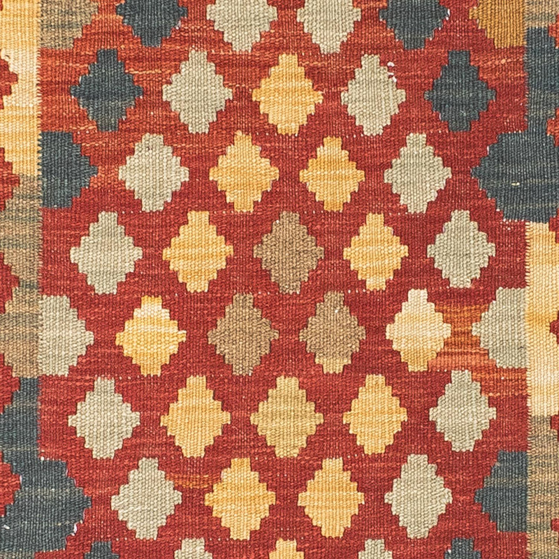 Alfombra de pasillo Alfombra Kelim - Oriental - 198 x 74 cm - rojo claro