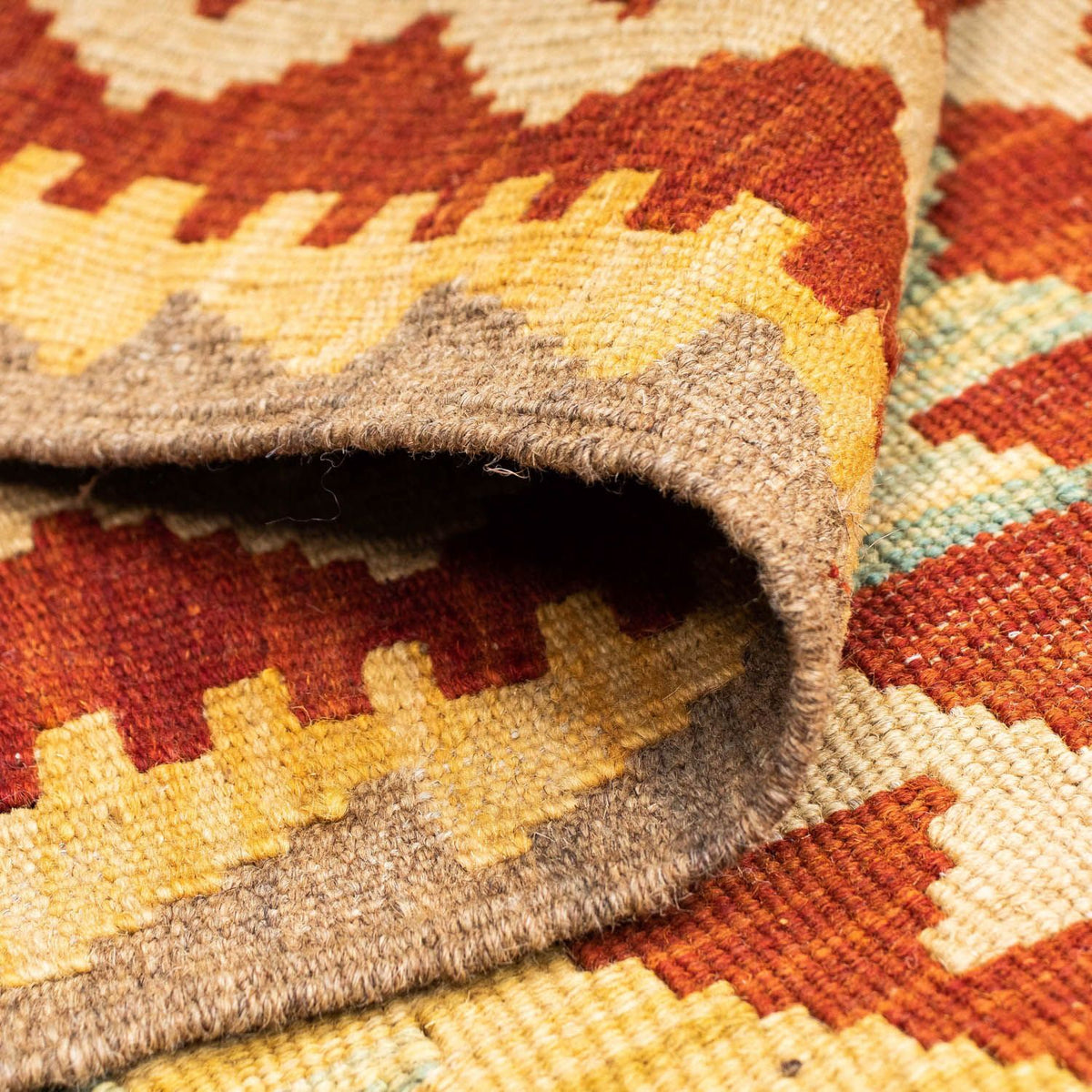 Alfombra de pasillo Alfombra Kelim - Oriental - 214 x 82 cm - óxido