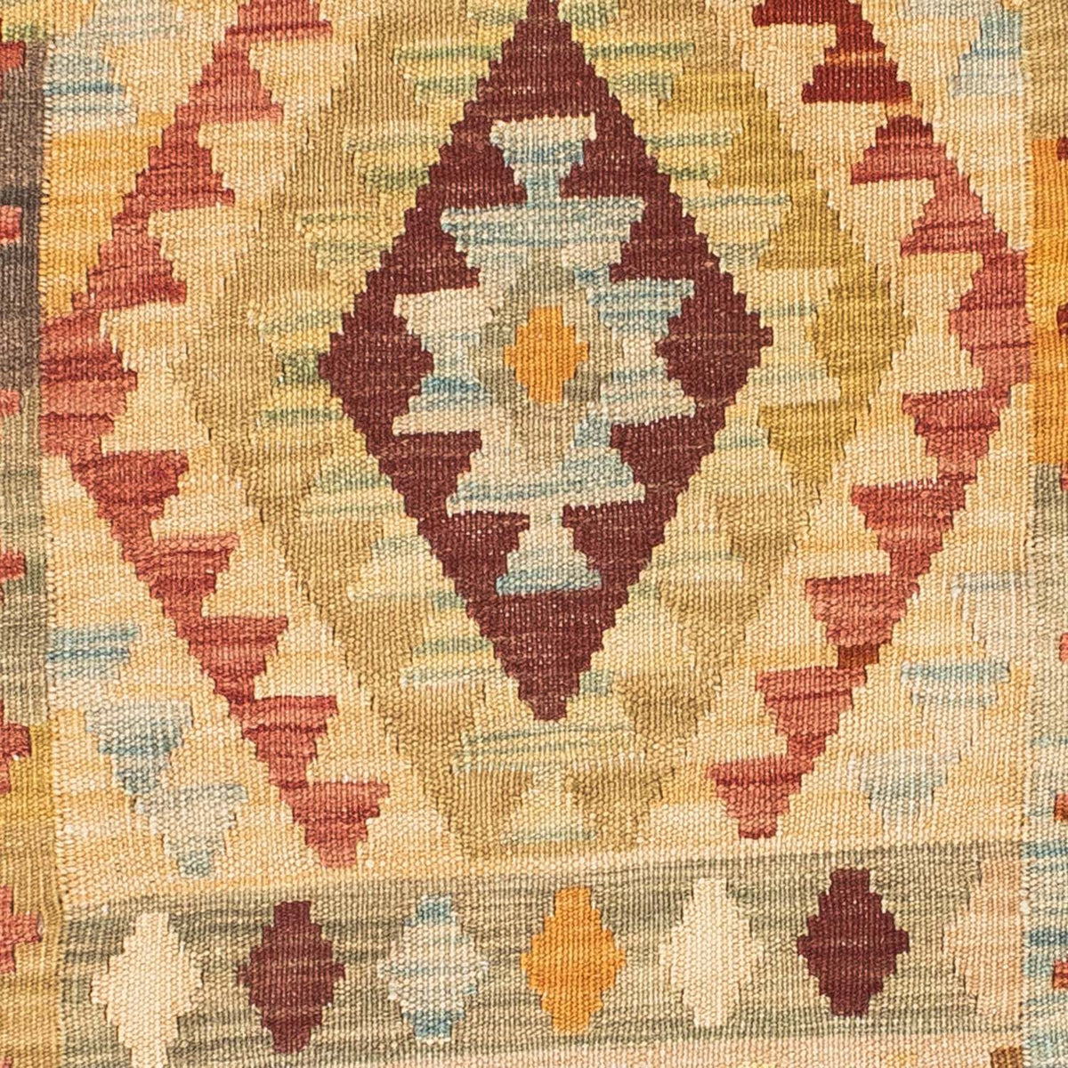 Alfombra de pasillo Alfombra Kelim - Oriental - 198 x 75 cm - beige