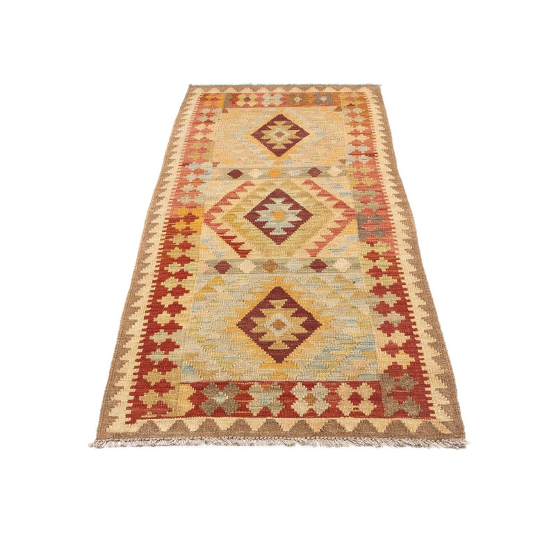 Alfombra de pasillo Alfombra Kelim - Oriental - 198 x 75 cm - beige