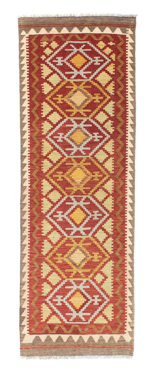 Alfombra de pasillo Alfombra Kelim - Oriental - 203 x 67 cm - rojo