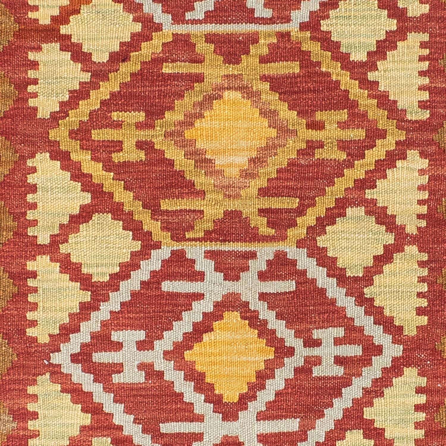 Alfombra de pasillo Alfombra Kelim - Oriental - 203 x 67 cm - rojo