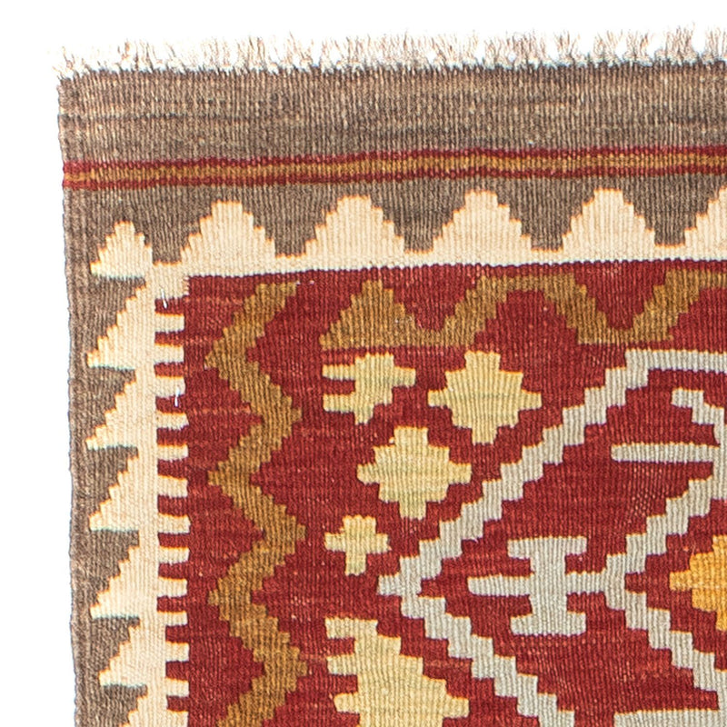 Alfombra de pasillo Alfombra Kelim - Oriental - 203 x 67 cm - rojo