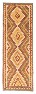 Alfombra de pasillo Alfombra Kelim - Oriental - 192 x 69 cm - marrón claro