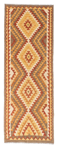Alfombra de pasillo Alfombra Kelim - Oriental - 192 x 69 cm - marrón claro