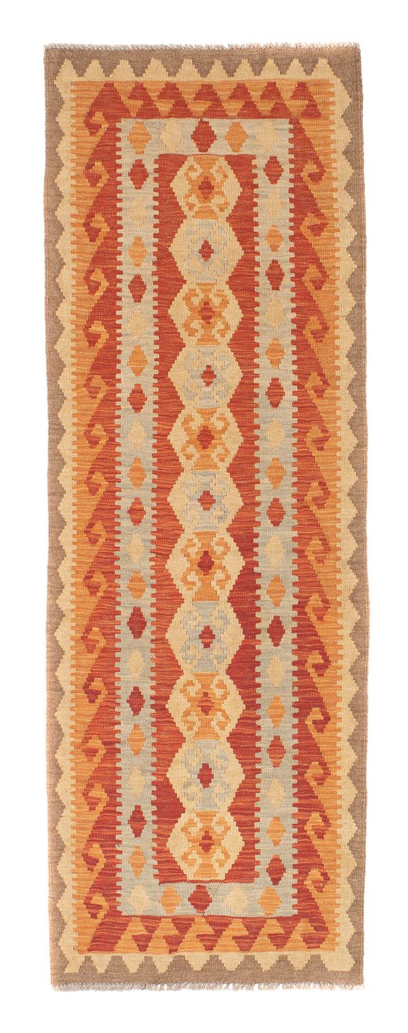 Alfombra de pasillo Alfombra Kelim - Splash - 197 x 63 cm - rojo