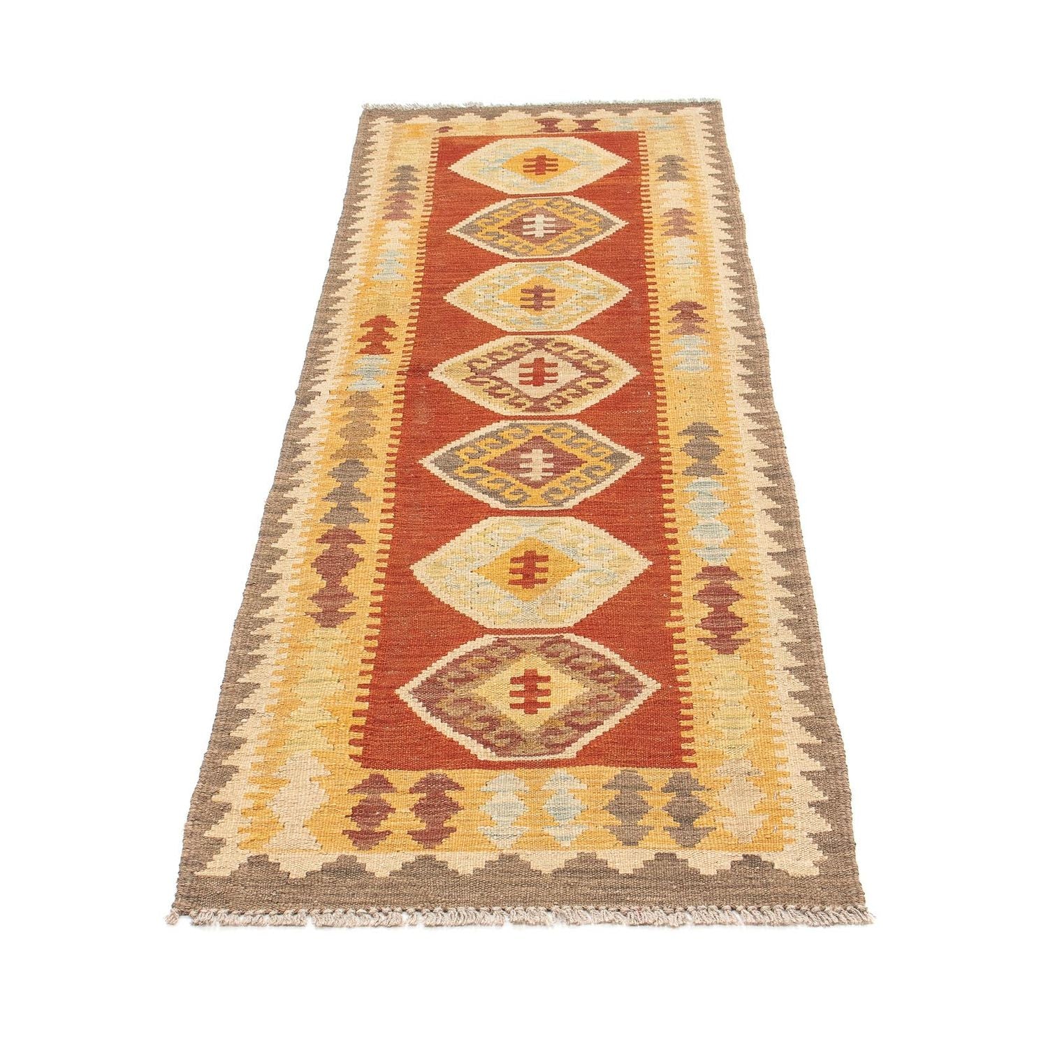 Alfombra de pasillo Alfombra Kelim - Splash - 192 x 63 cm - multicolor