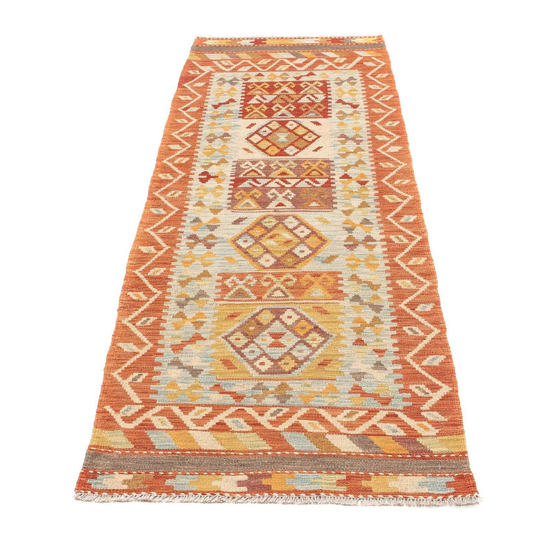 Alfombra de pasillo Alfombra Kelim - Splash - 194 x 65 cm - multicolor