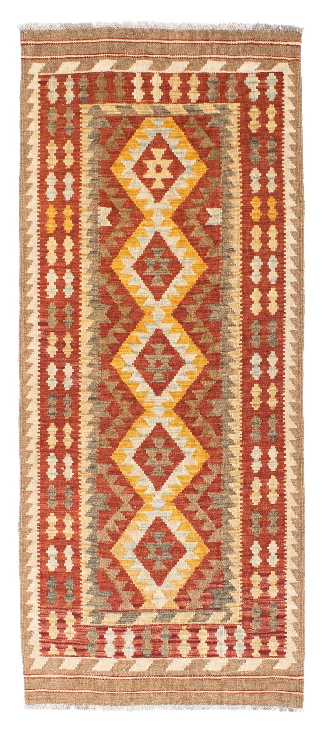 Alfombra de pasillo Alfombra Kelim - Oriental - 192 x 76 cm - óxido