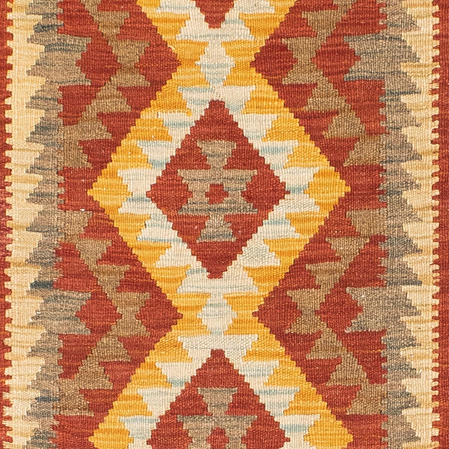 Alfombra de pasillo Alfombra Kelim - Oriental - 192 x 76 cm - óxido