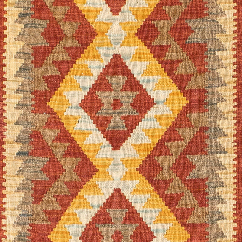 Alfombra de pasillo Alfombra Kelim - Oriental - 192 x 76 cm - óxido