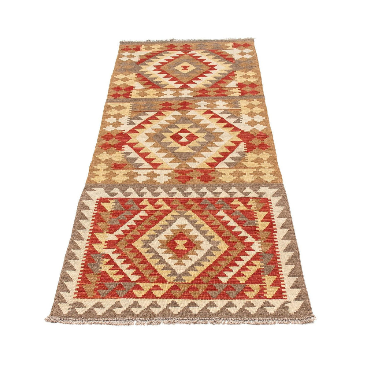 Alfombra de pasillo Alfombra Kelim - Splash - 193 x 68 cm - multicolor