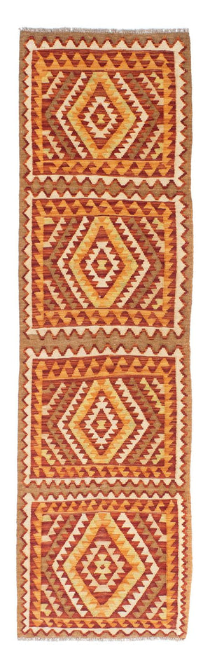 Alfombra de pasillo Alfombra Kelim - Oriental - 231 x 62 cm - marrón