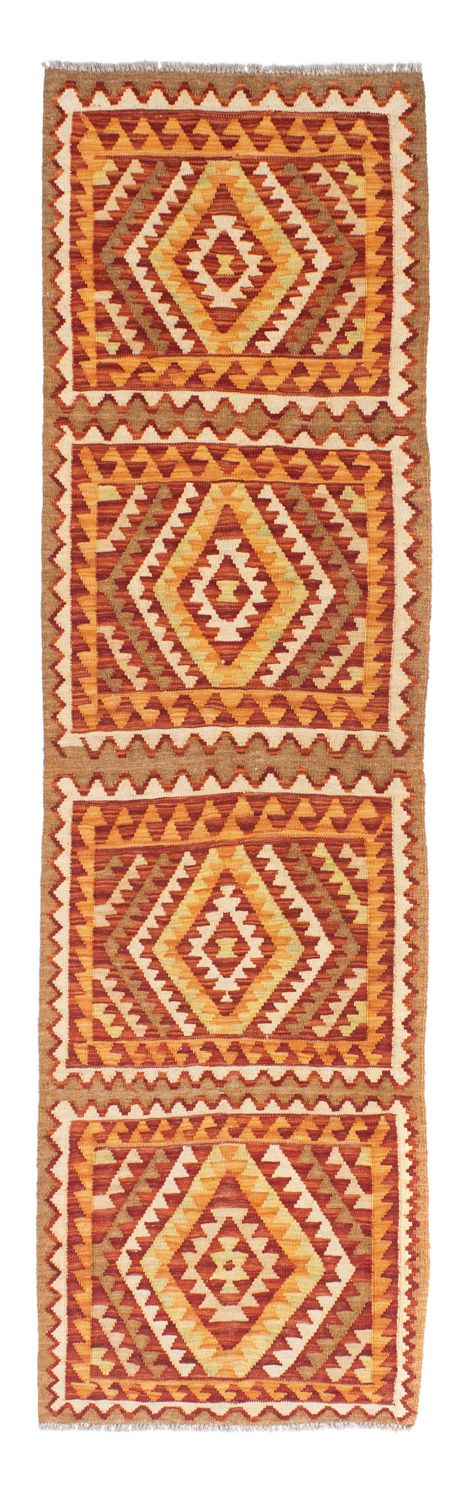 Alfombra de pasillo Alfombra Kelim - Oriental - 231 x 62 cm - marrón
