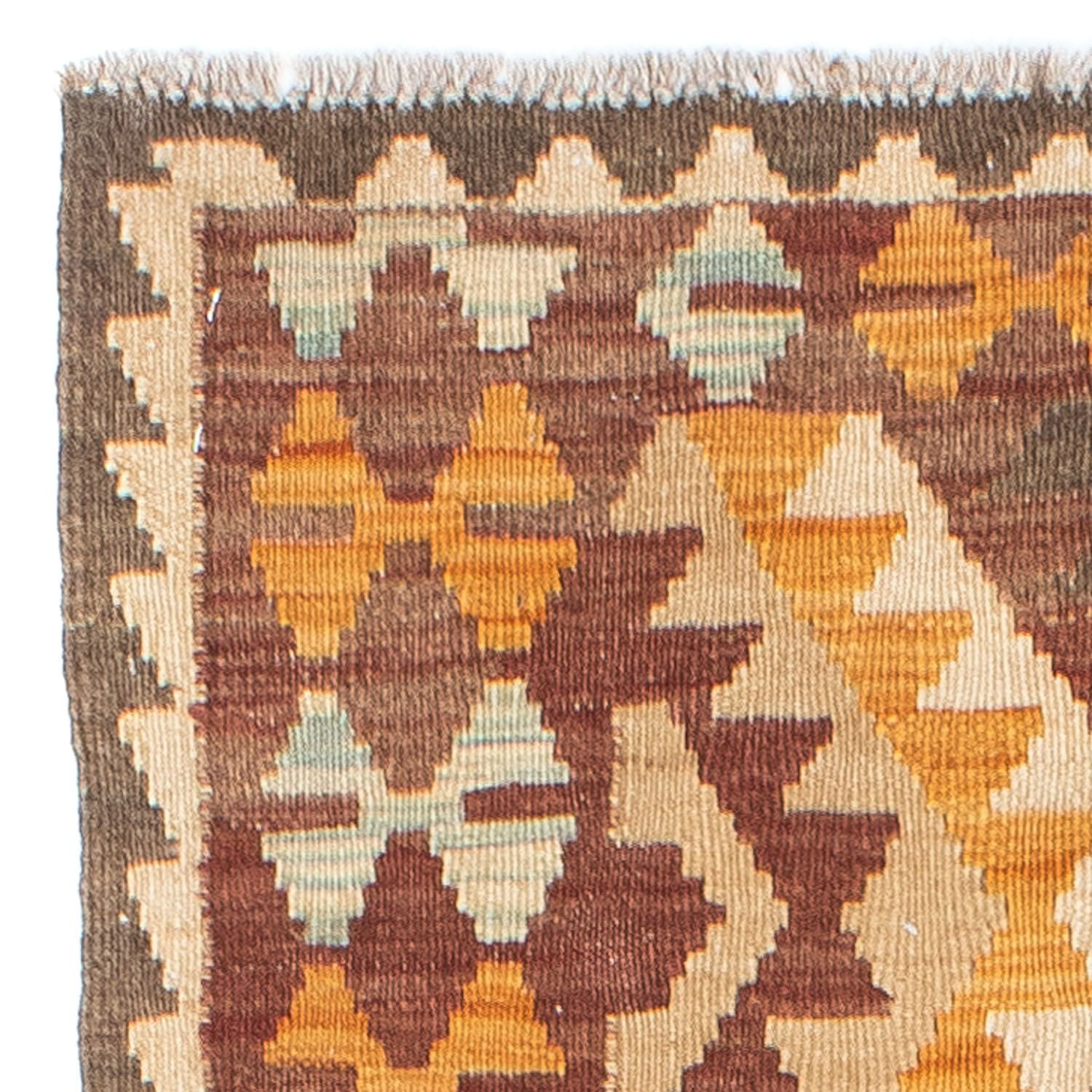 Alfombra de pasillo Alfombra Kelim - Oriental - 194 x 63 cm - beige