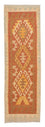 Alfombra de pasillo Alfombra Kelim - Splash - 200 x 60 cm - óxido