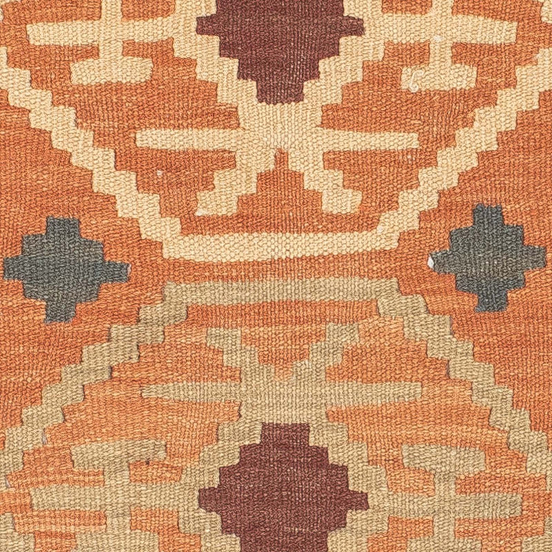 Alfombra de pasillo Alfombra Kelim - Splash - 200 x 62 cm - marrón