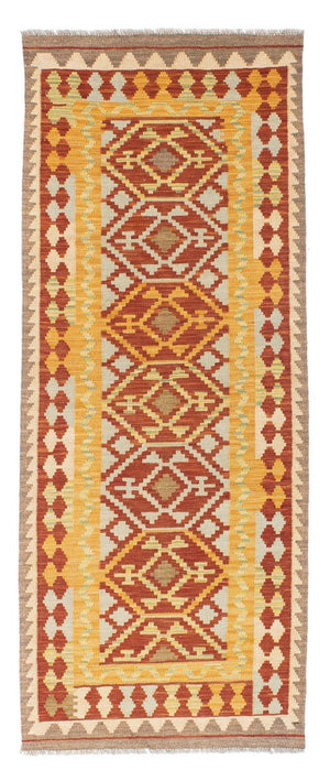 Alfombra de pasillo Alfombra Kelim - Oriental - 195 x 73 cm - rojo