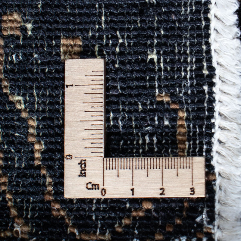 Alfombra oriental - 300 x 246 cm - azul oscuro