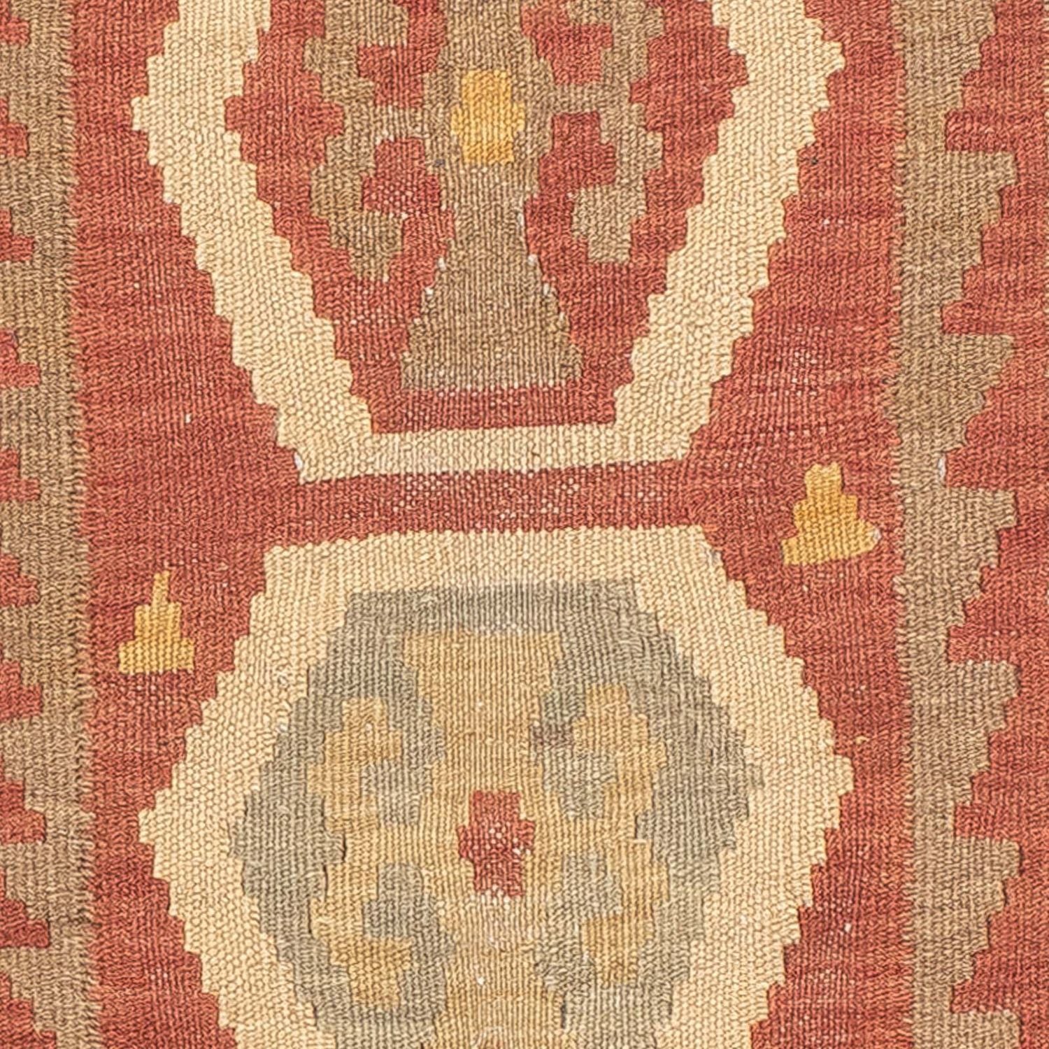 Alfombra de pasillo Alfombra Kelim - Splash - 193 x 64 cm - óxido