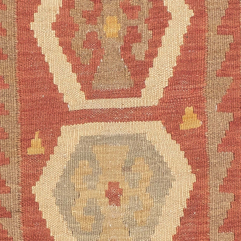 Alfombra de pasillo Alfombra Kelim - Splash - 193 x 64 cm - óxido