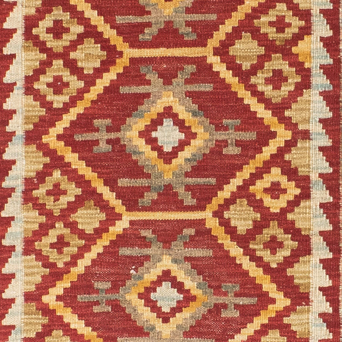 Alfombra de pasillo Alfombra Kelim - Oriental - 203 x 71 cm - rojo