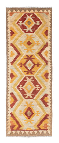 Alfombra de pasillo Alfombra Kelim - Oriental - 197 x 70 cm - beige