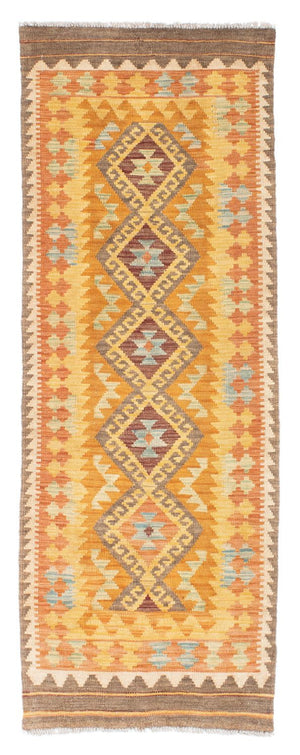 Alfombra de pasillo Alfombra Kelim - Oriental - 209 x 71 cm - oro