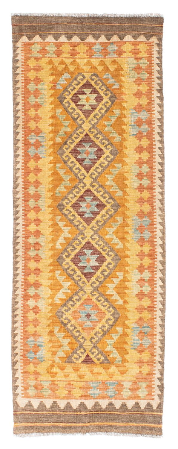 Alfombra de pasillo Alfombra Kelim - Oriental - 209 x 71 cm - oro