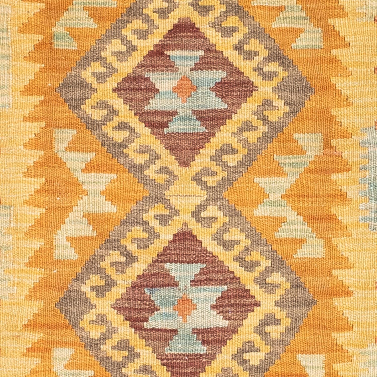 Alfombra de pasillo Alfombra Kelim - Oriental - 209 x 71 cm - oro